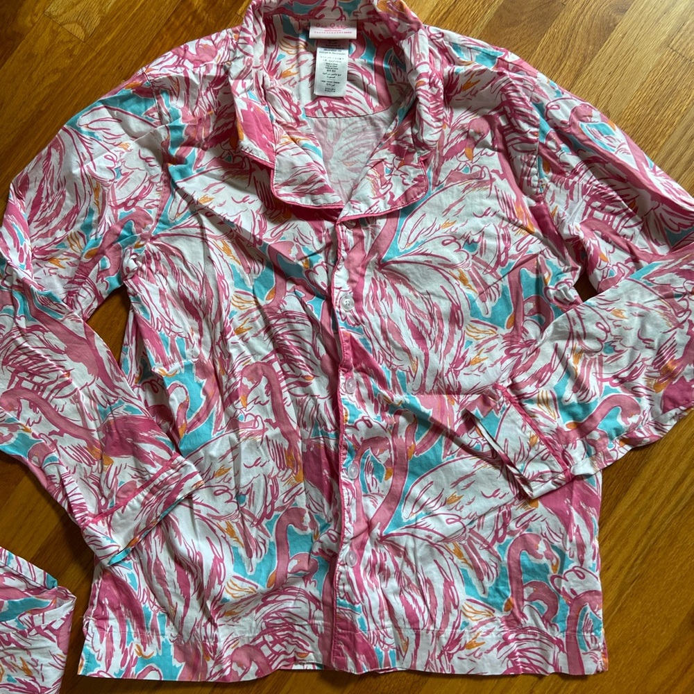 Lilly Pulitzer Pottery Barn Teen PJs /Flamingo